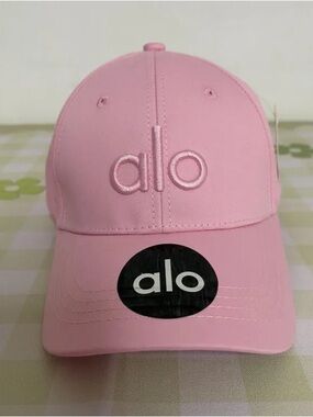 ALO Yoga Pink Baseball Cap with Embroidered Logo